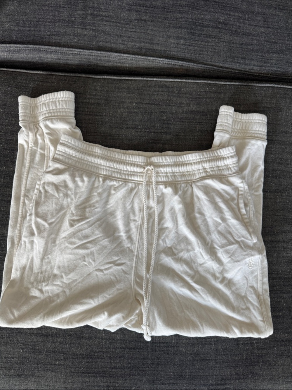 FP Movement by Free People off White Elastic Waist Drawstring Track Joggers